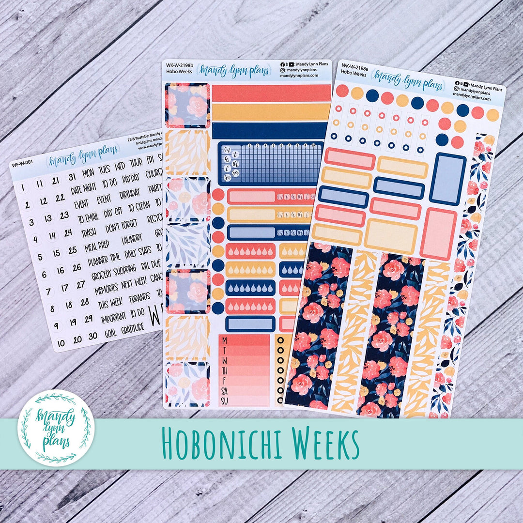 Hobonichi Weeks Weekly Kit || Bright Floral || WK-W-2198