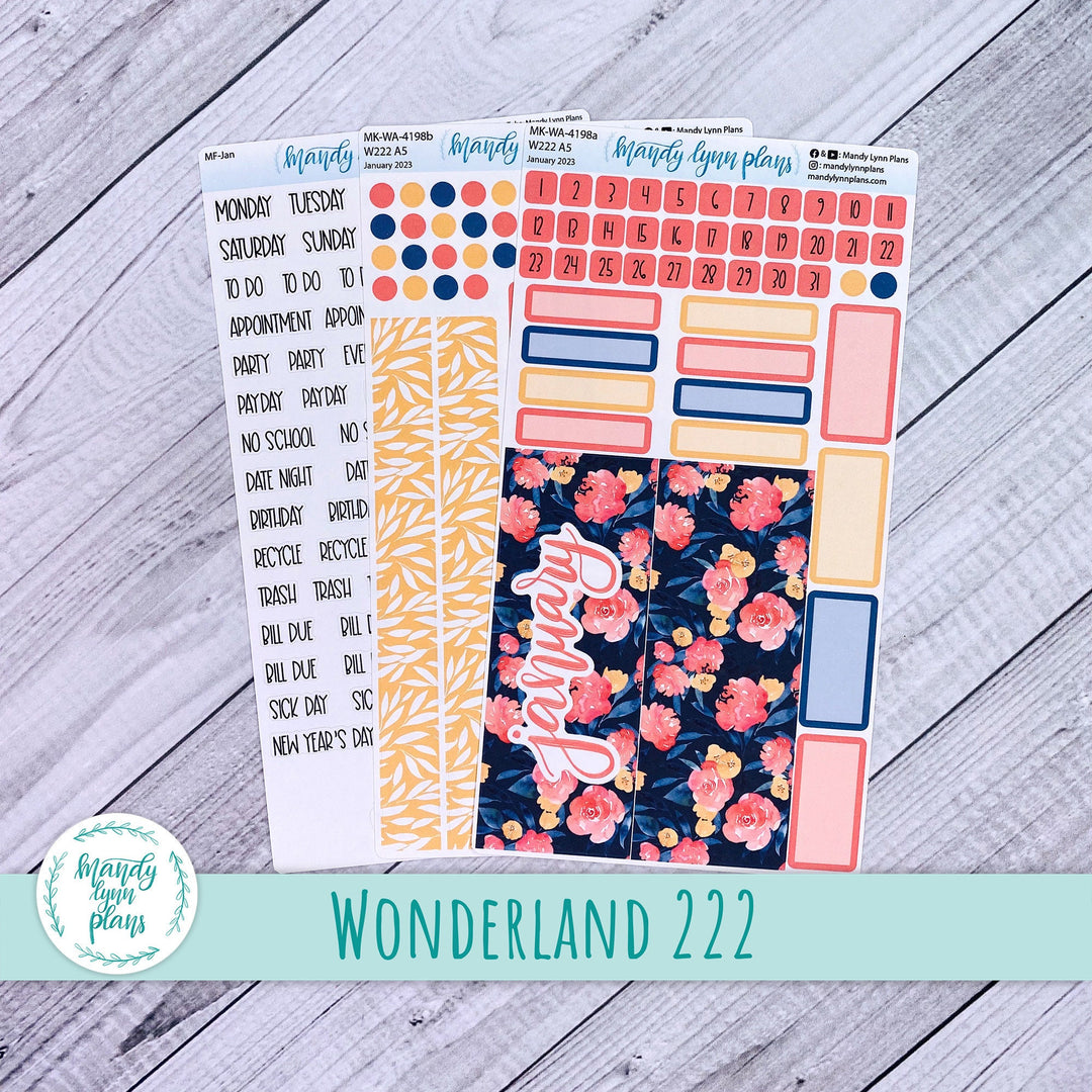 Wonderland 222 January 2023 Monthly Kit || Bright Floral || 198