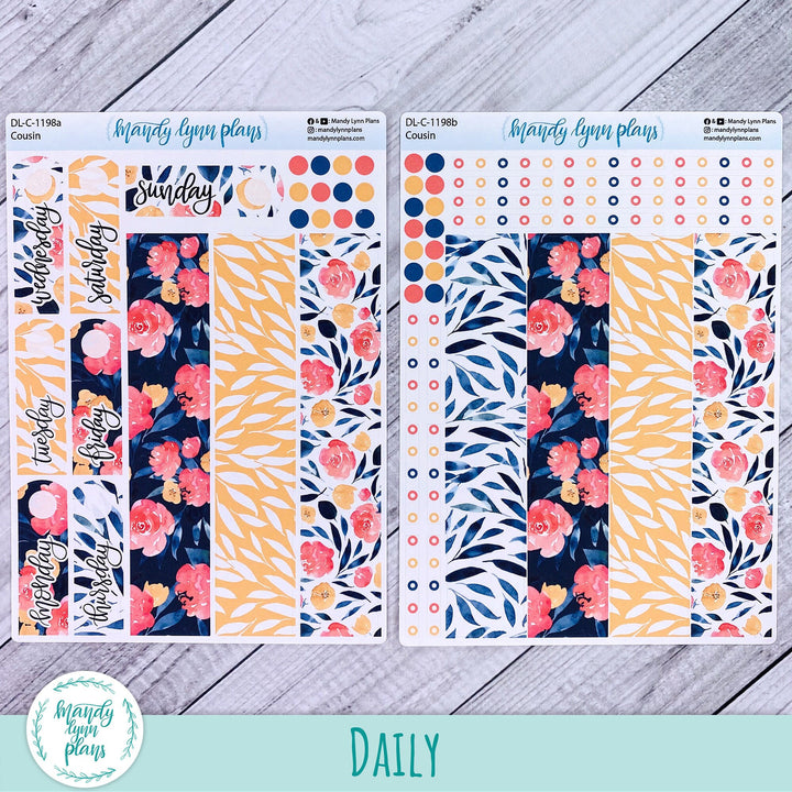 Hobonichi Cousin Daily Kit || Bright Floral || DL-C-1198