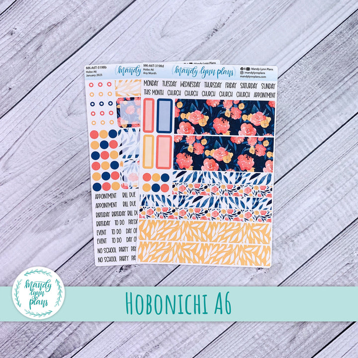 Any Month Hobonichi A6 Monthly Kit || Bright Floral || MK-A6T-3198