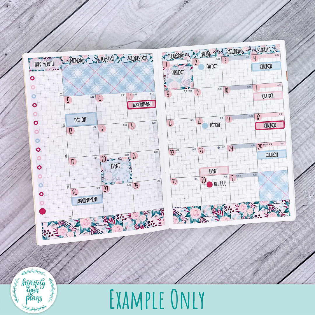 Any Month Hobonichi A6 Monthly Kit || Wildflowers || MK-A6T-3227