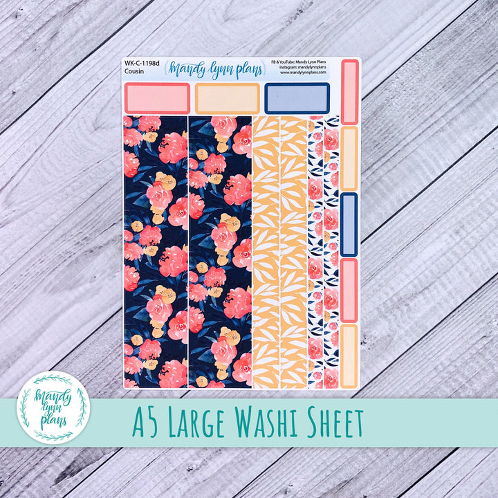 Bright Floral Large Washi Sheet || WK-C-1198D
