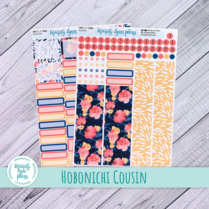 Any Month Hobonichi Cousin Monthly Kit || Bright Floral || MK-C-1198