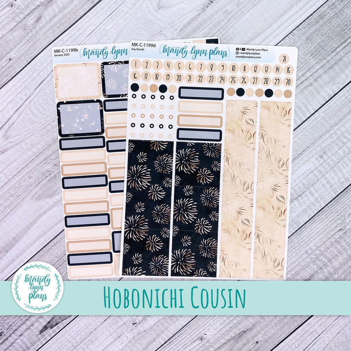 Any Month Hobonichi Cousin Monthly Kit || Sparkle and Shine || MK-C-1199