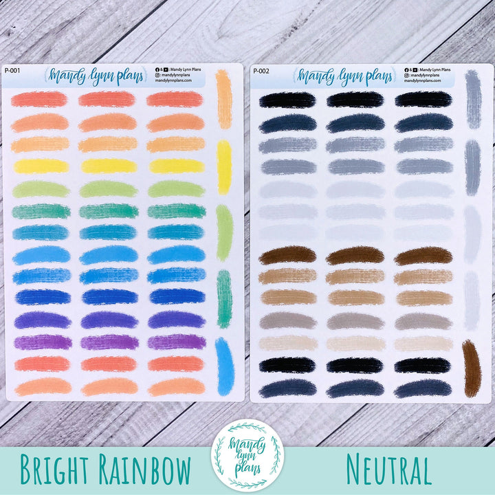 Small Paint Brush Swatches