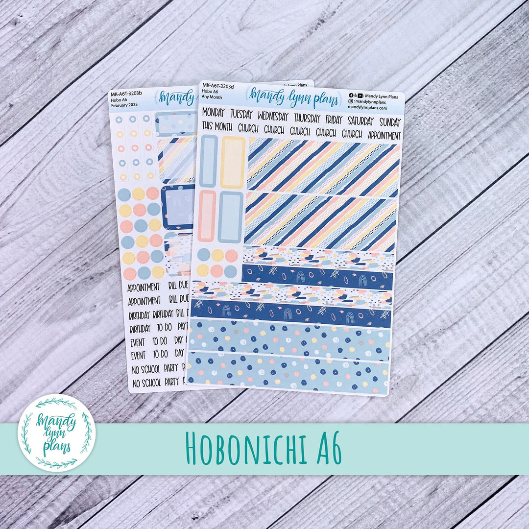 Any Month Hobonichi A6 Monthly Kit || Pastel Abstract || MK-A6T-3203