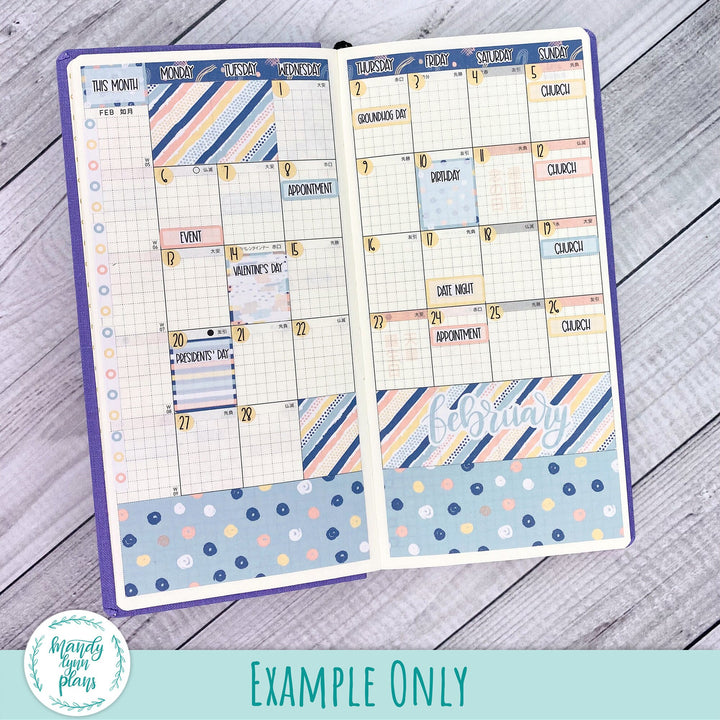 Hobonichi Weeks February 2023 Monthly Kit || Pastel Abstract || MK-W-2203