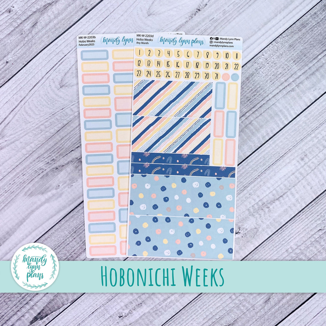 Any Month Hobonichi Weeks Monthly Kit || Pastel Abstract || MK-W-2203