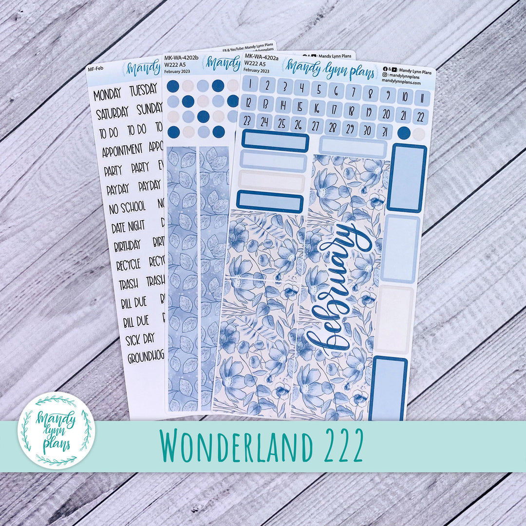 Wonderland 222 February 2023 Monthly Kit || Blue Blooms || 202