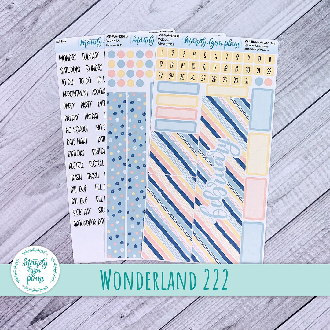 Wonderland 222 February 2023 Monthly Kit || Pastel Abstract || 203