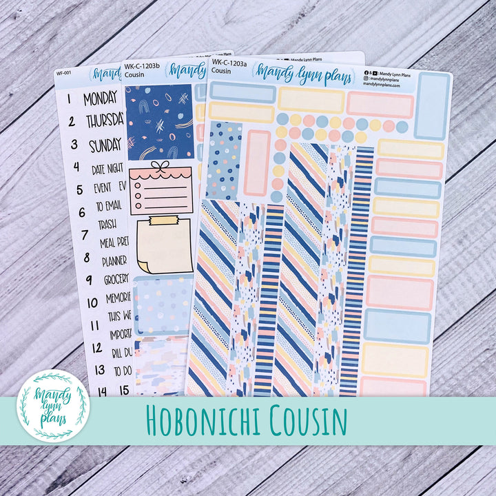 Hobonichi Cousin Weekly Kit || Pastel Abstract || WK-C-1203
