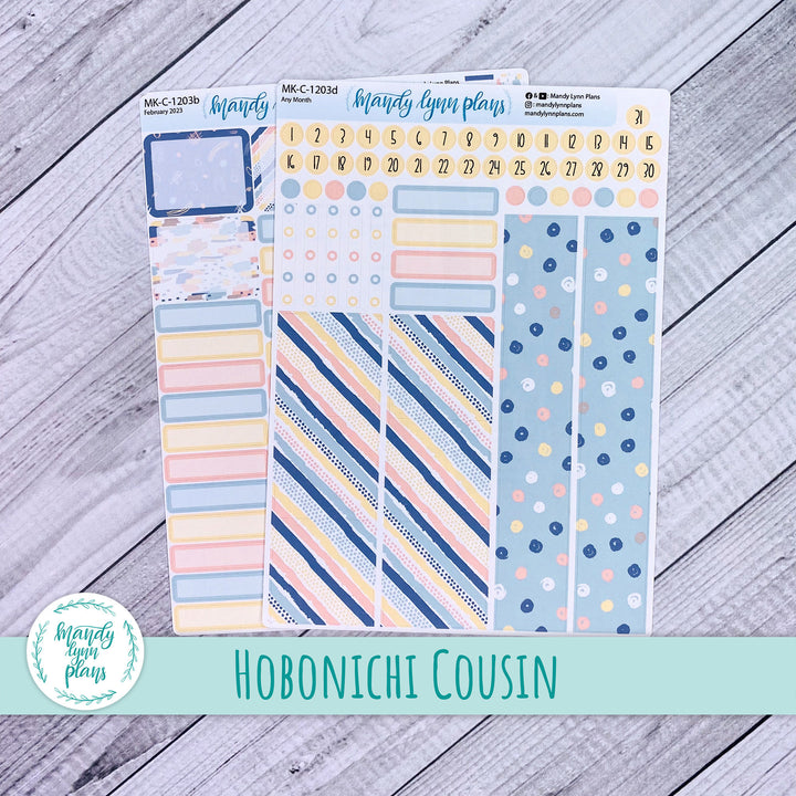 Any Month Hobonichi Cousin Monthly Kit || Pastel Abstract || MK-C-1203