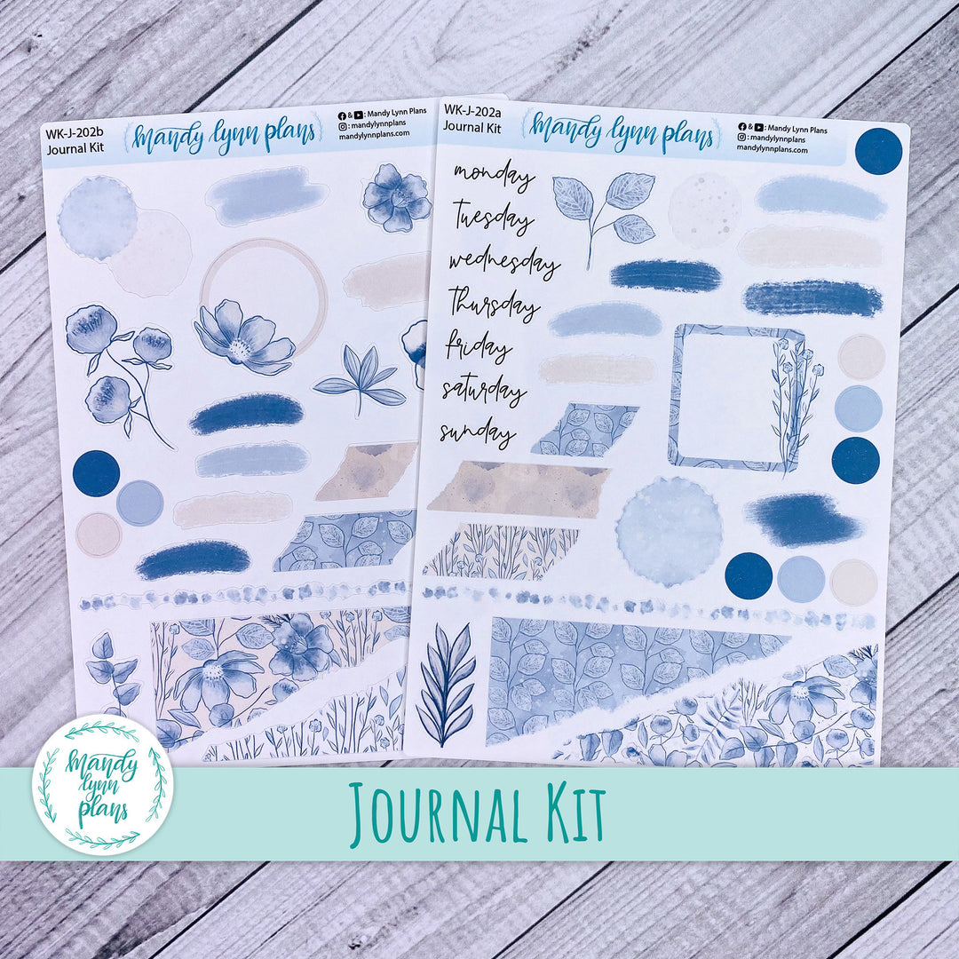 Blue Blooms Journal Kit || WK-J-202