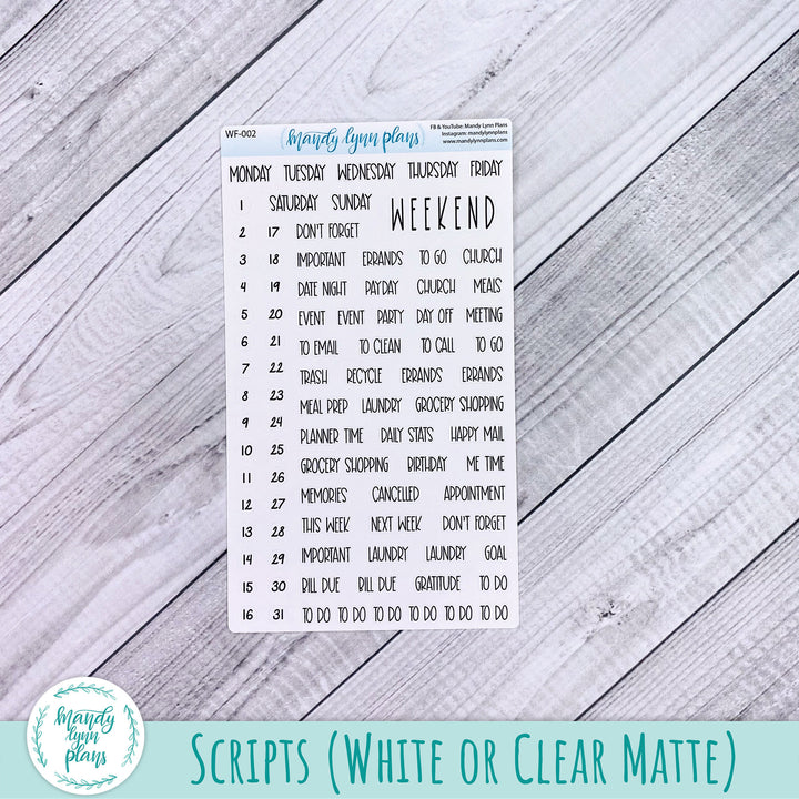 B6 Common Planner Weekly Kit || Blue Blooms || WK-SB6-7202