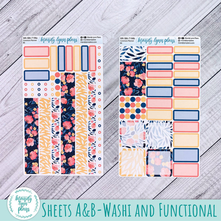 B6 Common Planner Weekly Kit || Bright Floral || WK-SB6-7198