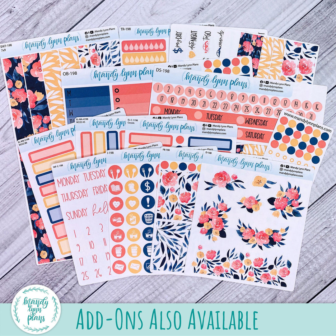 B6 Common Planner Weekly Kit || Bright Floral || WK-SB6-7198