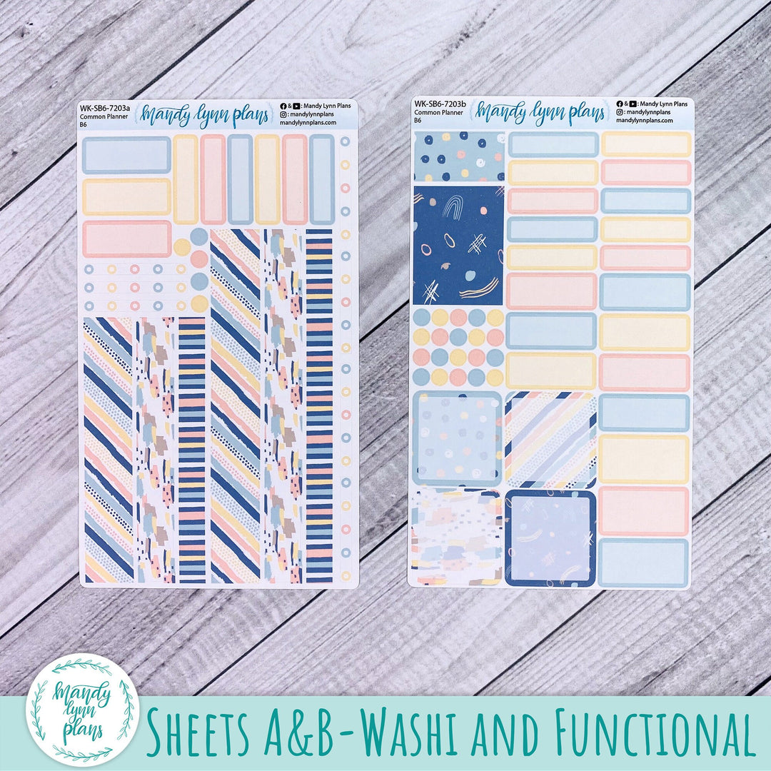 B6 Common Planner Weekly Kit || Pastel Abstract || WK-SB6-7203