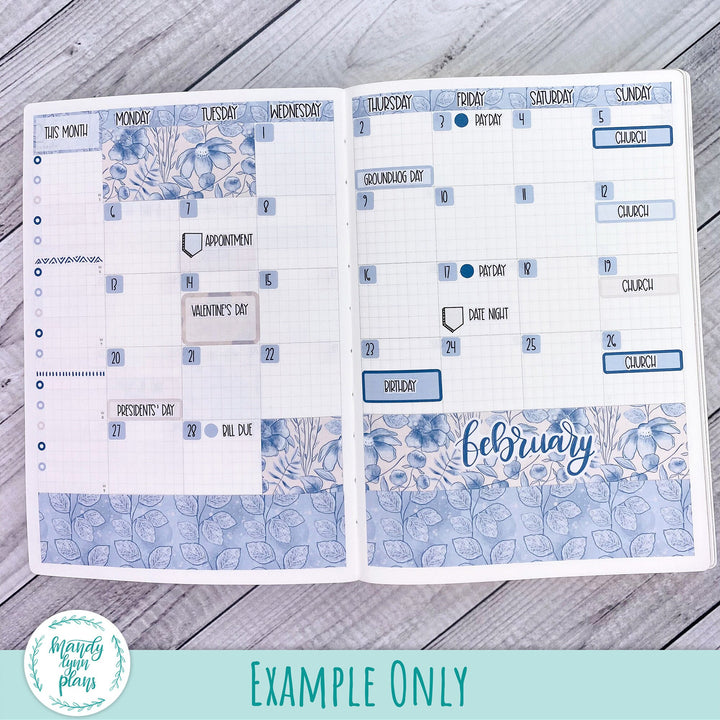 February 2023 B6 Common Planner Monthly Kit || Pastel Abstract || MK-SB6-7203