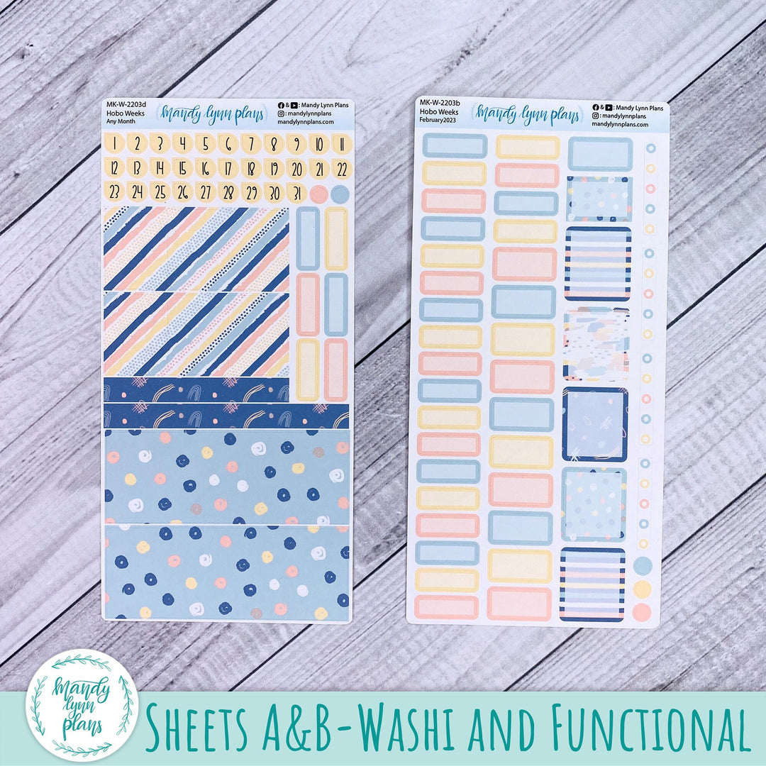 Any Month Hobonichi Weeks Monthly Kit || Pastel Abstract || MK-W-2203