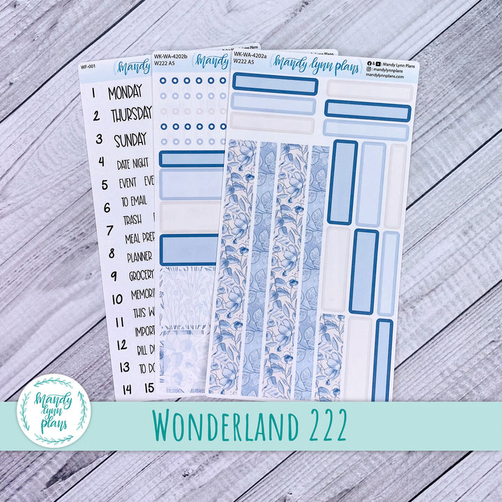 Wonderland 222 Weekly Kit || Blue Blooms || 202