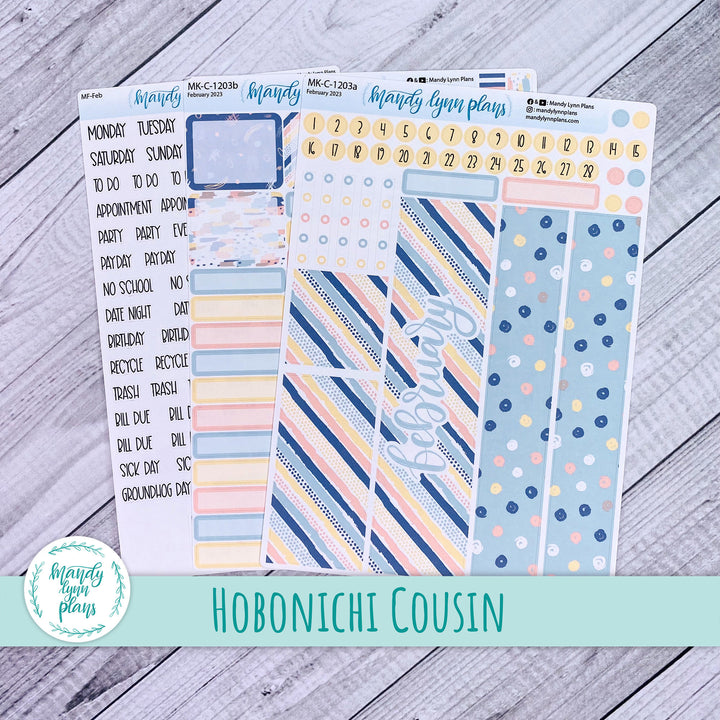 Hobonichi Cousin February 2023 Monthly || Pastel Abstract || MK-C-1203