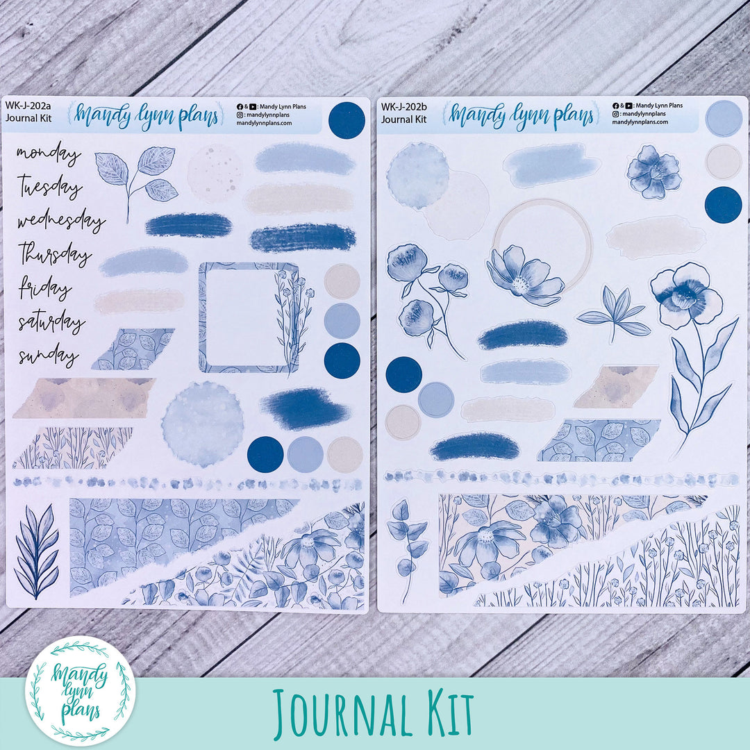 Blue Blooms Journal Kit || WK-J-202