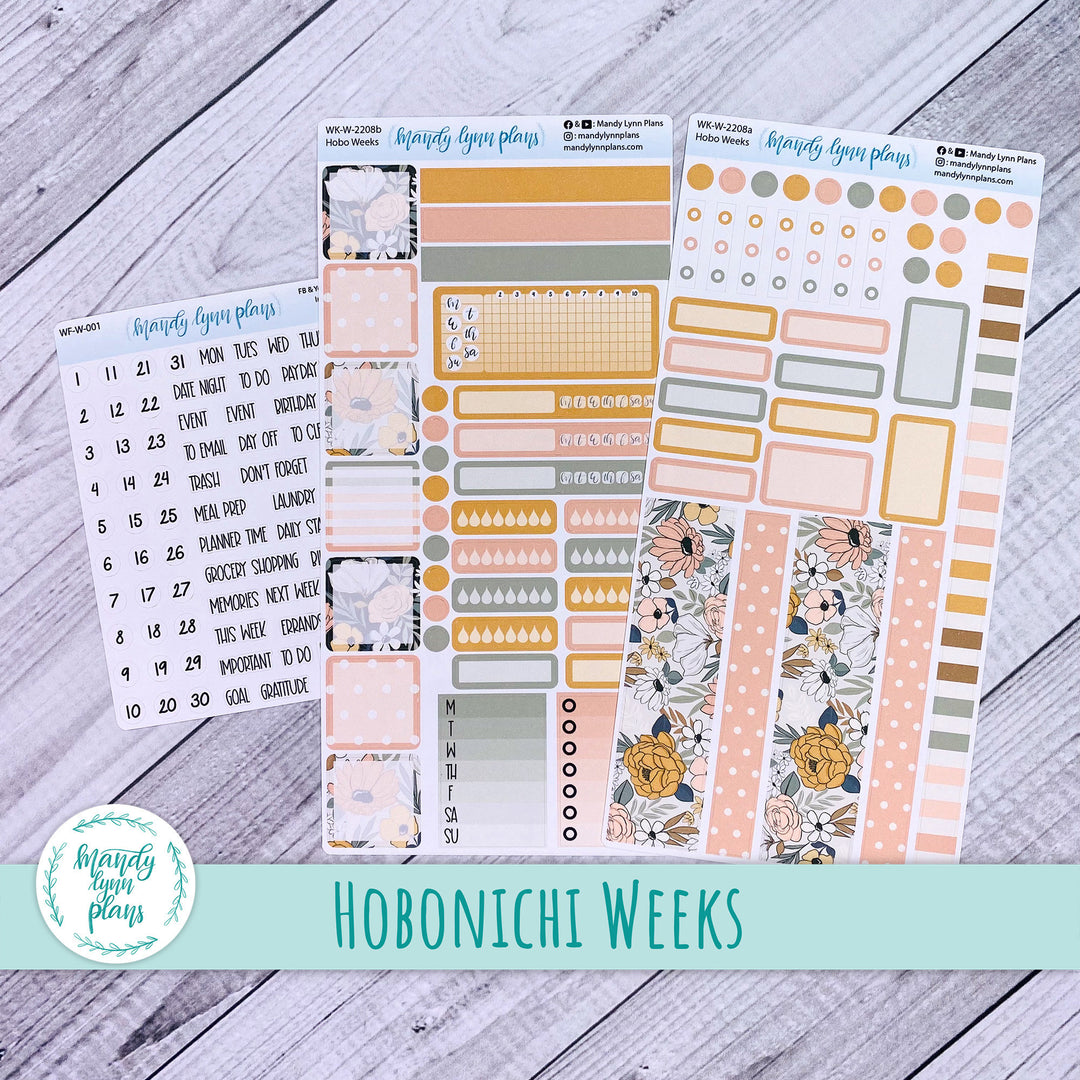 Hobonichi Weeks Weekly Kit || Boho Floral || WK-W-2208