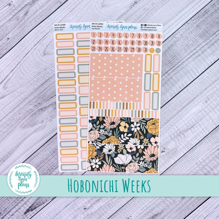 Any Month Hobonichi Weeks Monthly Kit || Boho Floral || MK-W-2208