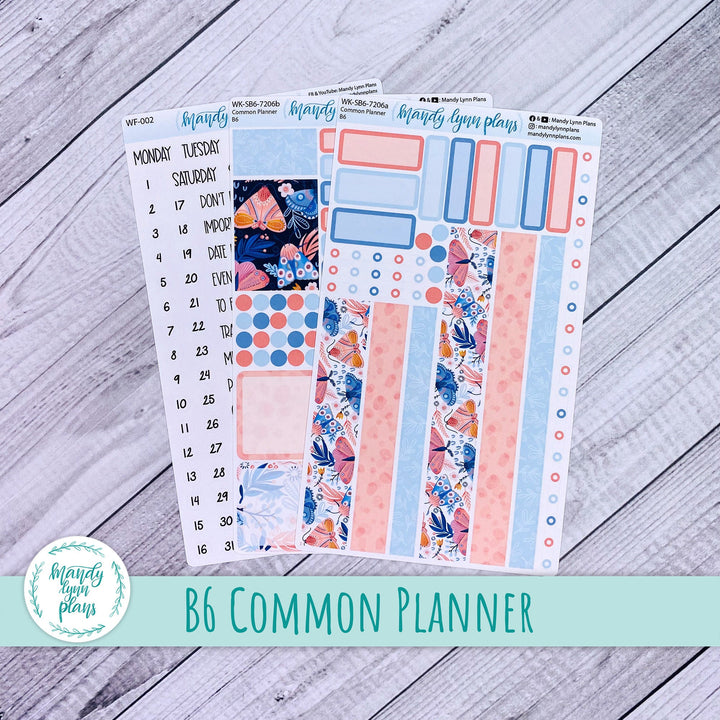 B6 Common Planner Weekly Kit || Spring Moths || WK-SB6-7206