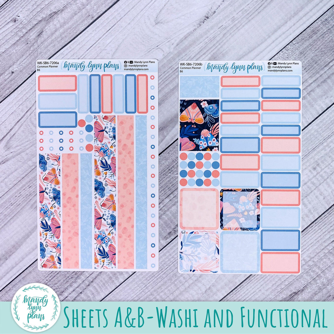 B6 Common Planner Weekly Kit || Spring Moths || WK-SB6-7206