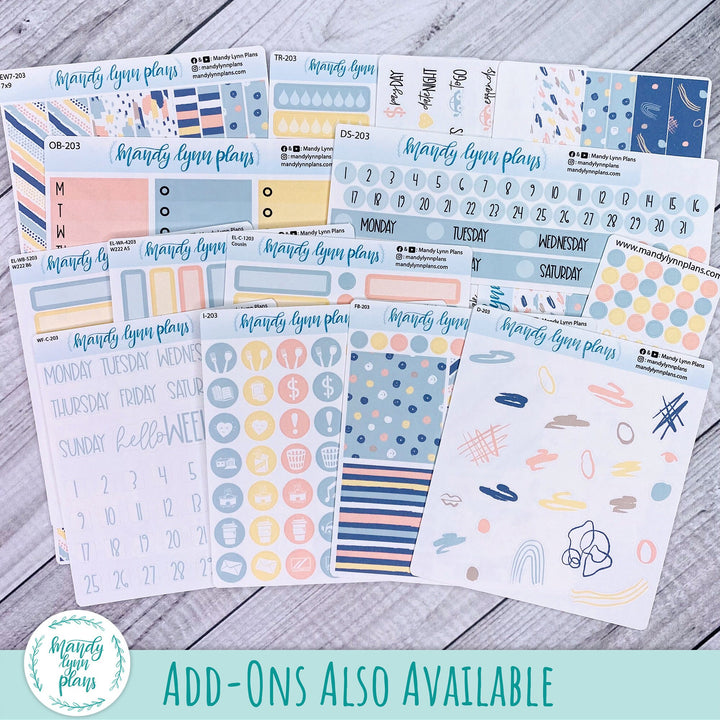 B6 Common Planner Daily Kit || Pastel Abstract || DL-SB6-7203