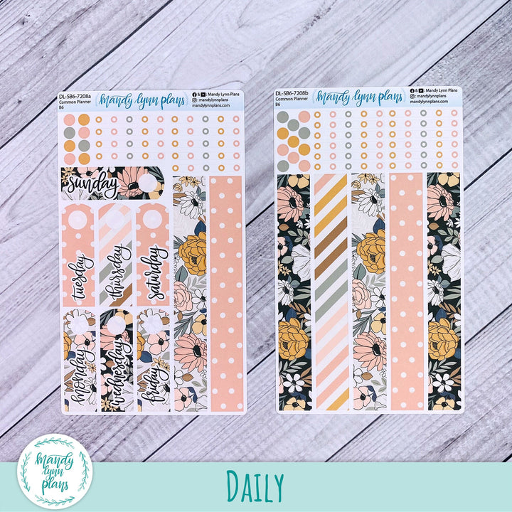 B6 Common Planner Daily Kit || Boho Floral || DL-SB6-7208