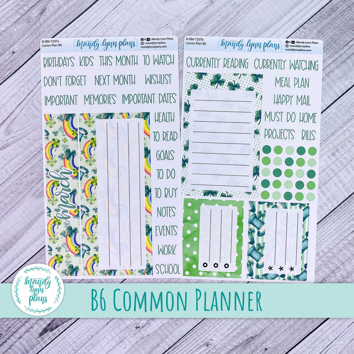 March B6 Common Planner Dashboard || St Patrick's Day || R-SB6-7207