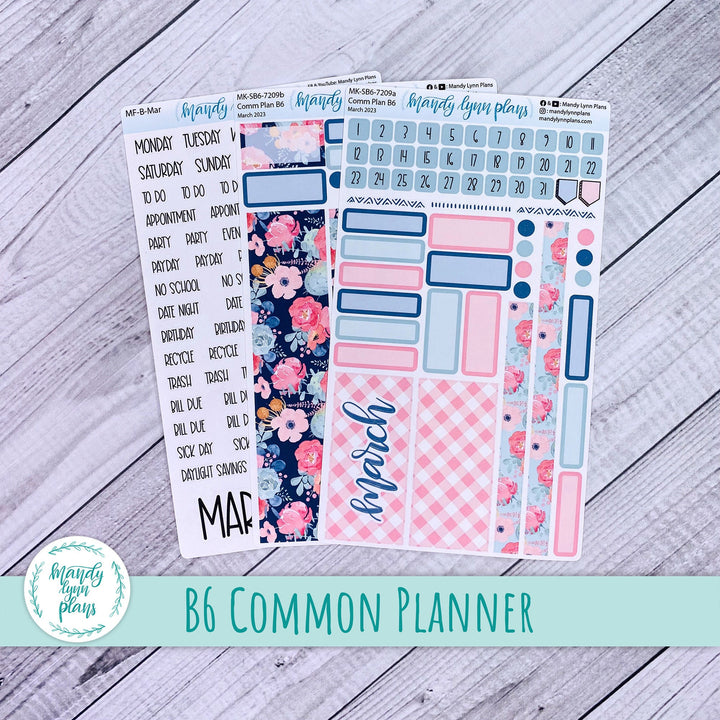 March 2023 B6 Common Planner Monthly Kit || Succulent Bouquets || MK-SB6-7209