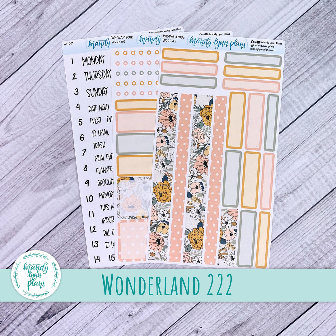 Wonderland 222 Weekly Kit || Boho Floral || 208