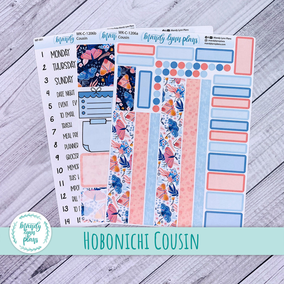 Hobonichi Cousin Weekly Kit || Spring Moths || WK-C-1206