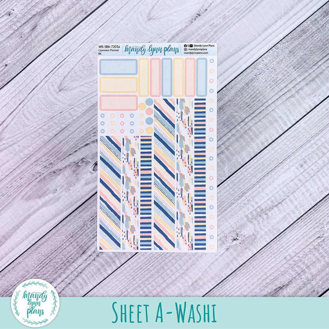 B6 Common Planner Weekly Kit || Pastel Abstract || WK-SB6-7203