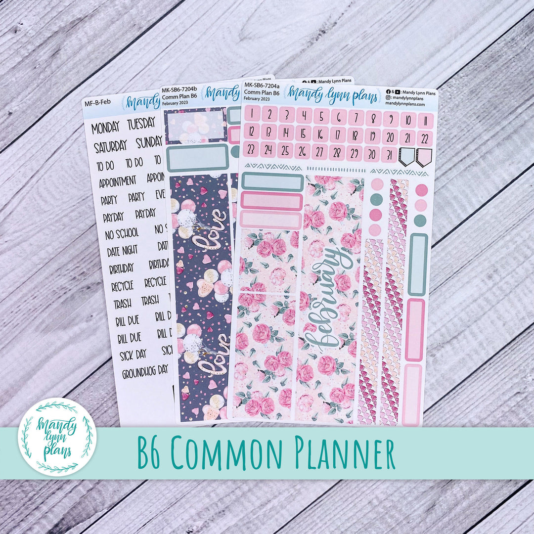 February 2023 B6 Common Planner Monthly Kit || Love || MK-SB6-7204