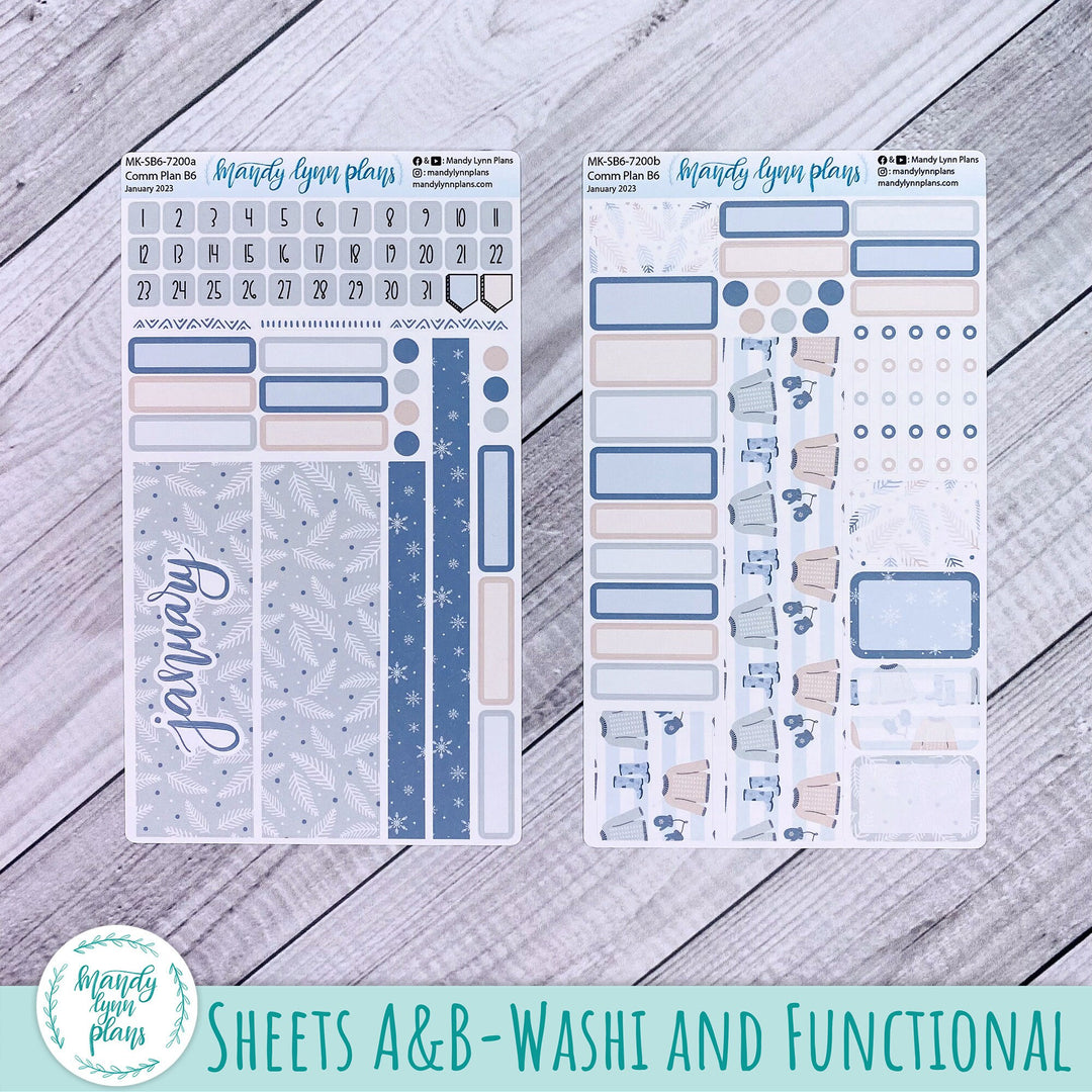 January 2023 B6 Common Planner Monthly Kit || Stay Warm || MK-SB6-7200