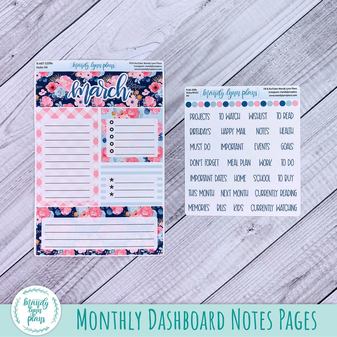 March A6 Hobonichi Dashboard || Succulent Bouquets || R-A6T-3209