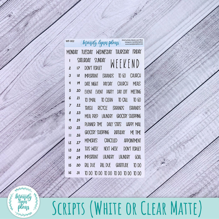 B6 Common Planner Weekly Kit || Succulent Bouquets || WK-SB6-7209