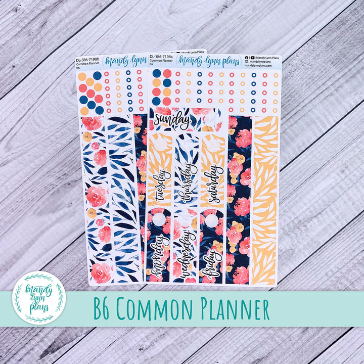 B6 Common Planner Daily Kit || Bright Floral || DL-SB6-7198