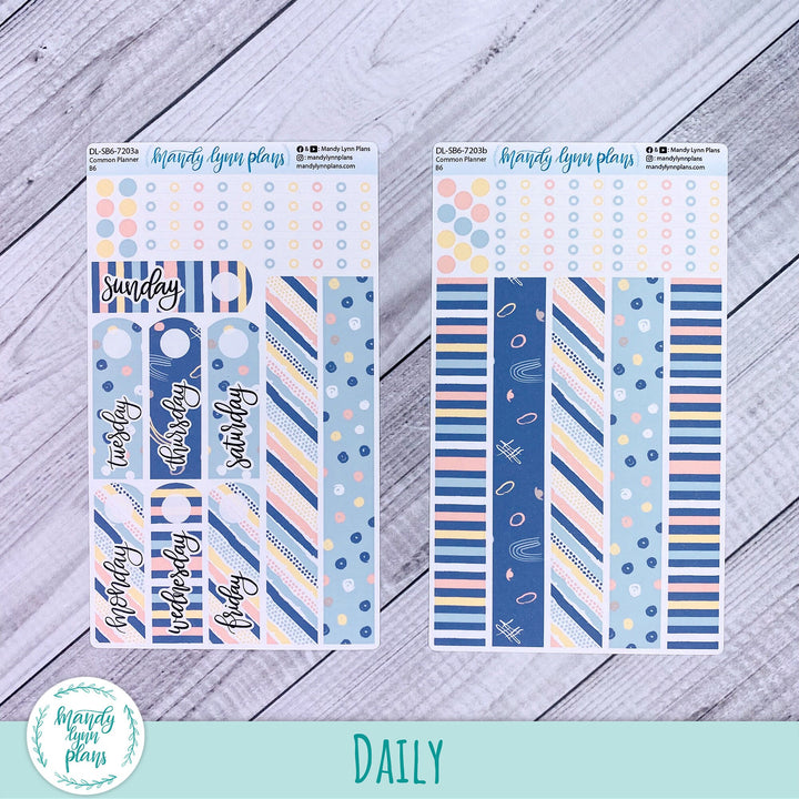 B6 Common Planner Daily Kit || Pastel Abstract || DL-SB6-7203