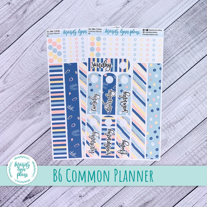 B6 Common Planner Daily Kit || Pastel Abstract || DL-SB6-7203