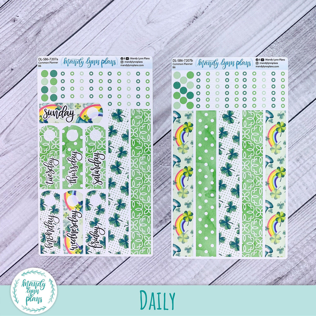 B6 Common Planner Daily Kit || St Patrick's Day || DL-SB6-7207