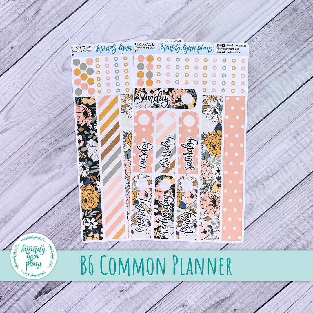 B6 Common Planner Daily Kit || Boho Floral || DL-SB6-7208