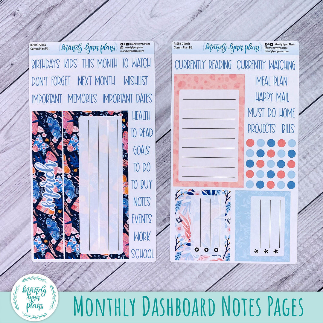 March B6 Common Planner Dashboard || Spring Moths || R-SB6-7206