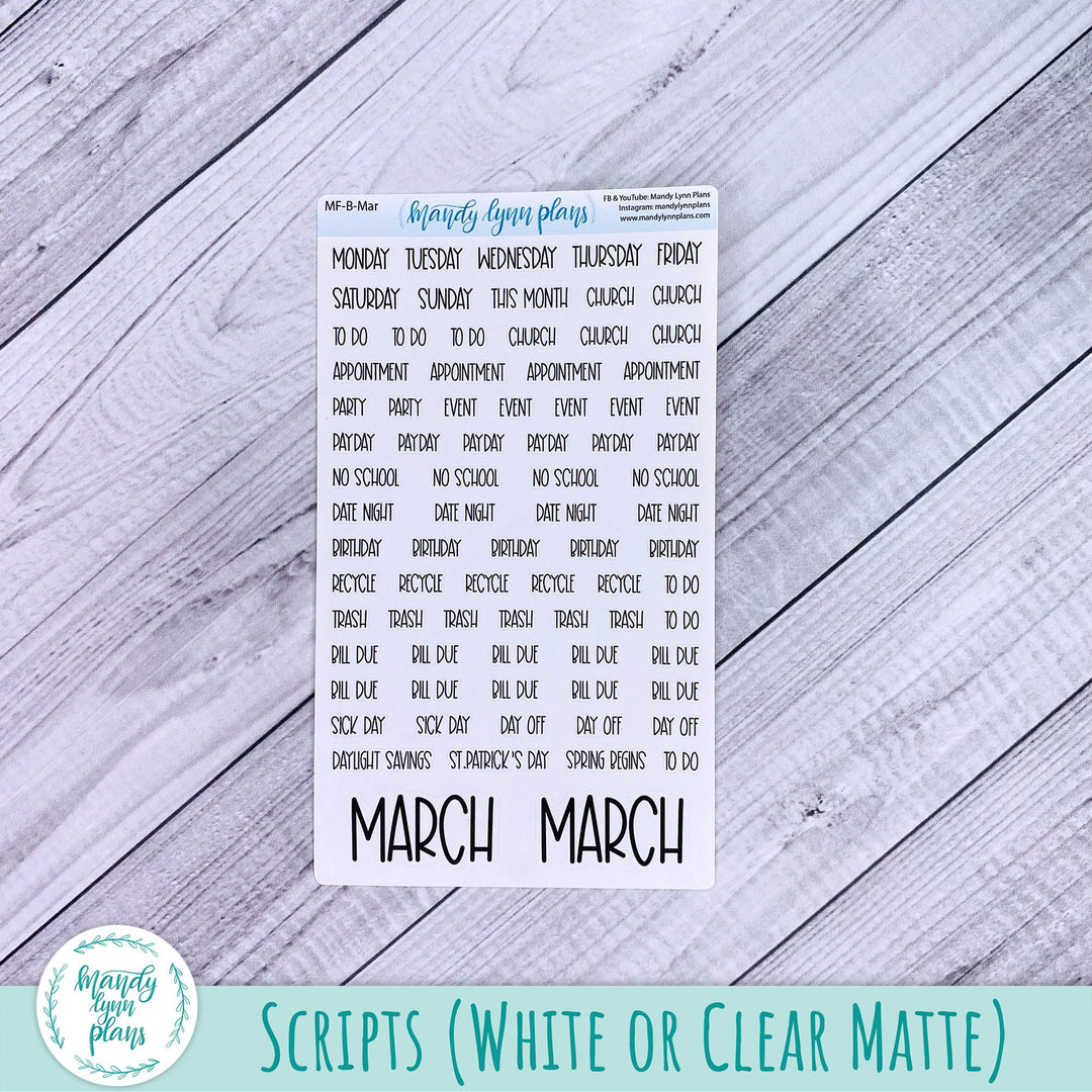 March 2023 B6 Common Planner Monthly Kit || St Patrick's Day || MK-SB6-7207