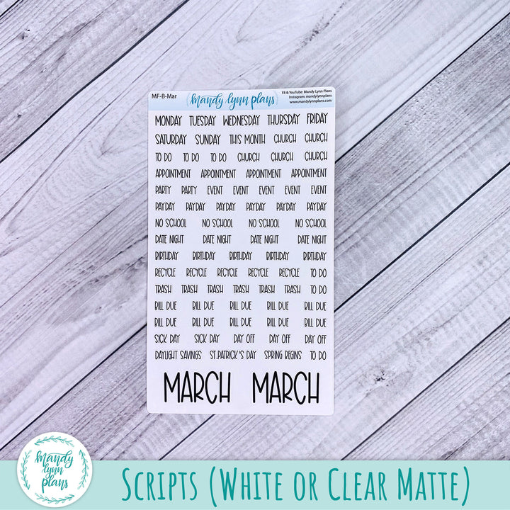 March 2023 B6 Common Planner Monthly Kit || Spring Moths || MK-SB6-7206