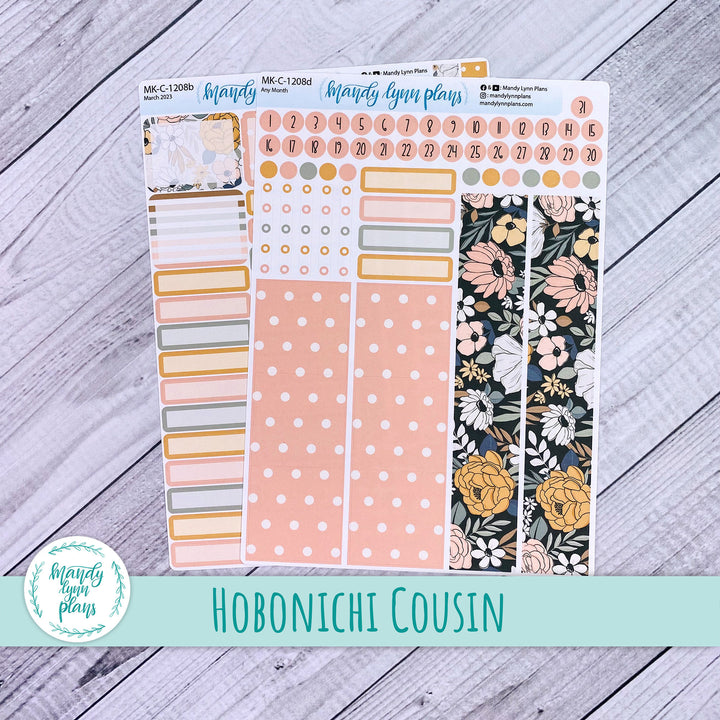 Any Month Hobonichi Cousin Monthly Kit || Boho Floral || MK-C-1208